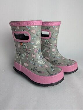 BOGS Rain Boots For Little Girl Size 6 Skipper Dragonfly Waterproof Outdoor